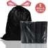 drawstring garbage bag,Capacity 4 gallons black drawstring garbage bag 17.7 * 19.6inch 15 pieces/roll 75 pieces in total PE material...