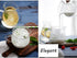 CHOOLD Creative Embossed Stripe Clear Crystal Glass Creamer Jug for Kitchen (4/5.5/9/12oz)...