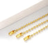 150 Pcs 100mm 4-Inch Bead Chain, 2.4mm Diameter With Ball Connector Clasp Keychain Rings Metal Nickel Dog Tag Chain (Gold)...