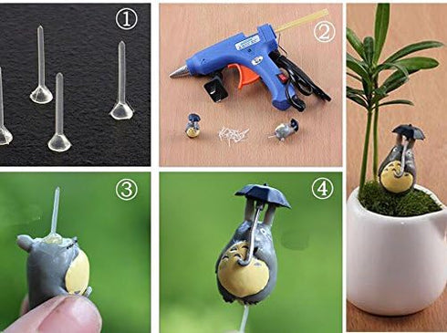 50 PCS Fairy Miniature Ornament DIY Kit and 4 PCS Artificial Succulent Plants for Garden Dollhouse Decoration...