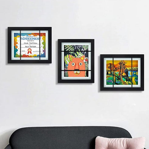 Kids Art Frame Front Opening Kids Artwork Frames Changeable Display 6.1x9.6 with Mat or 7.5x10.8 Without Mat Kid Artwork Picture Frames for Kids A...