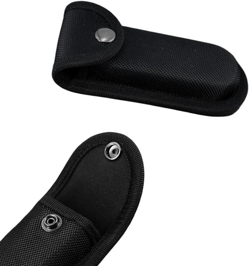 Pocket Holder Nylon Folding Pocket, Knife Sheath Holster with Belt Loop and Snap Closure,4pcs Black...