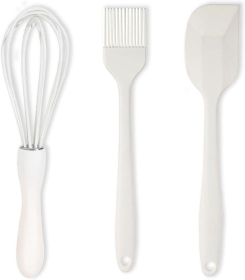 Silicone Spatula Set Food Grade with Pastry Brush and Whisk, Nonstick Cookware High Heat Resistant Seamless Design Kitchen Spatulas for Cooking, B...