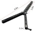 Butterfly Knife Trainer Practice Steel Metal Folding Knife Training Knife Unsharpened Blade (Black)...