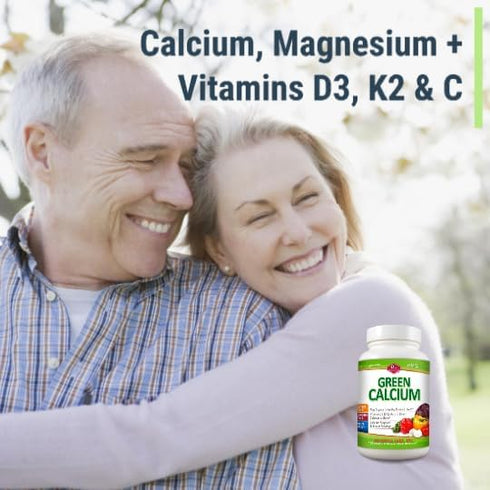 Olympian Labs Green Calcium Tablets Formulated with K2 & D3, 100 Count Supporting Healthy Bones & Teeth...