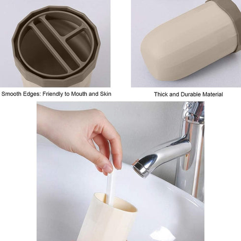 Portable Travel Toothbrush Case,3 in 1 Toothpaste Travel Case Holder Hard Plastic Tooth Brush Container Toothbrush Storage Box for Travel,Business...
