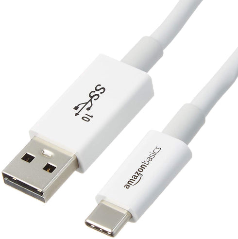 Amazon Basics USB-C to USB-A 3.1 Gen 2 Adapter Fast Charger Cable, 10Gbps High-Speed, USB-IF Certified, for Apple iPhone 15, iPad, Samsung Galaxy,...