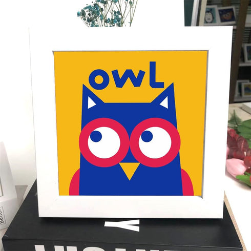 ZRIZQ Paint by Numbers for Adults Beginner Kids Ages 6-8-12 with Wooden Frame,Easy Paint by Numbers for Gift Home Decoration 8x8 Inch(Owl)...