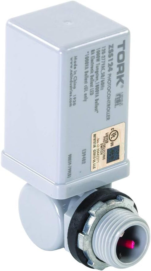 TORK ZSS124 Electronic Photocontrol Stem & Swivel-Advanced LongLife ZeroCross-Instant Response-8A LED Rated-105-305V, 1 Count (Pack of 1)...