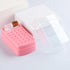 2 in 1 Pink Nail Drill Bit Holder and Nail Drill Bits Cleaner Brush Case, 30 Holes Dust-proof Nail Bit Holder Organizer Display Storage Box, Nail ...