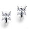 Mariell 2 Carat Princess-Cut Cubic Zirconia Clip On Earrings - Genuine Platinum Plated Clip-on Studs...