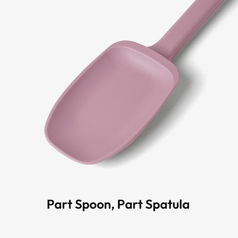 Carrotez Silicone Spoon Spatula, 9.4 inch Heat Resistant Cooking Spoon, Spoonula, Non Stick Spatula for Stir Fry, Cooking, Baking - Dusty Pink...