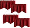 NICETOWN Burgundy Red Blackout Valances, Thermal Insulated Elegant W52 x L18 Scalloped Rod Pocket Curtains Small Window Treatment Tiers Home Decor...
