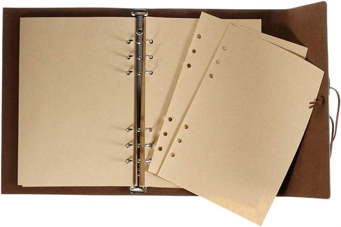 MALEDEN Leather Journal Notebook, Vintage Spiral Bound Sketchbook Refillable Travel Diary with Blank Pages for Women Girls Gifts (A5, Deep Blue)...