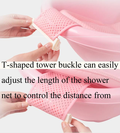 Adjustable Universal Baby Bath Support Mesh Non-Slip Infant Bathtub Shower Net Breathable Newborn Bath Cushion Pad Quick Drying Bath Sling for Tod...