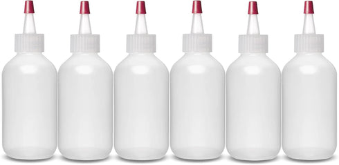 ljdeals 2 oz Plastic Squeeze Bottles with Yorker Caps, for condiments, hair color, glues, paints, craft, sauce and more…Pack of 6, BPA Free, Made ...