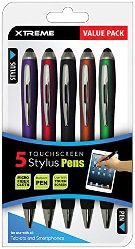 Xtreme Cables 88551 5 Pack Stylus Pen Combo...