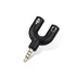 4 Position 3.5mm Stereo Splitter Audio to Mic Headset Jack Plug Y Adapter Black...