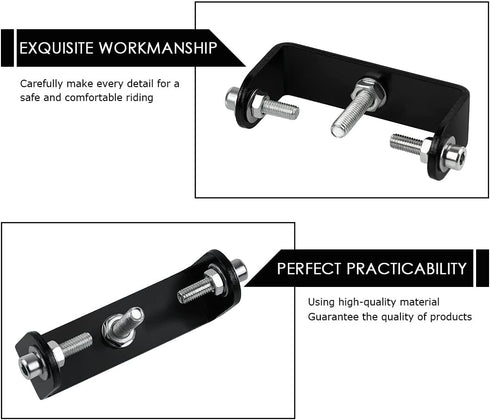 DS. DISTINCTIVE STYLE Bike Rear Rack Mount Adapter with Screws (Black)...