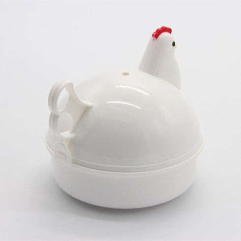 Chicken Shape Microwave Egg Cooker 4 Eggs Capacity Boiler Steamer Poacher for Omelet & Soft, Medium, Hard-Boiled Egg...