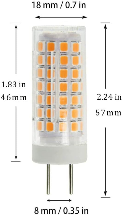G8 LED Bulb Dimmable 8W Equivalent to 80W-100W Xenon Halogen Bulb, T4 Bi-Pin G8 Base, 120V for Under Counter Kitchen Lighting, Under-Cabinet Light...