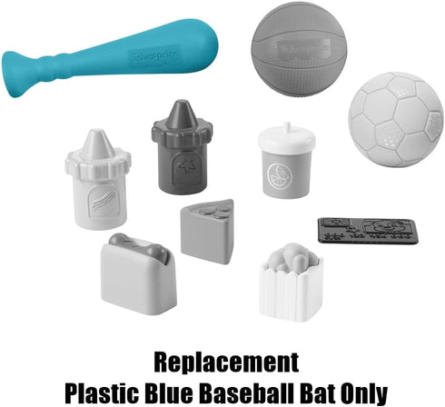 Replacement Part for Fisher-Price 4-in-1 Game Experience Playset - HFT70 ~ Replacement Plastic Blue Baseball Bat...