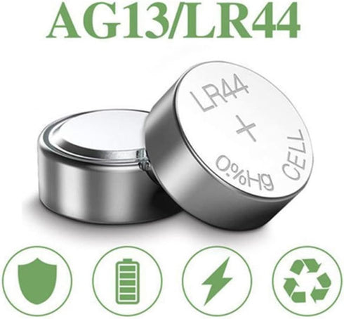 Cotchear 10Pcs AG13 LR44 Batteries 357A L1154 Battery 1.5V 357 S76E G13 LR1154 SR44 Alkailine Button Cell...