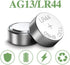 Cotchear 10Pcs AG13 LR44 Batteries 357A L1154 Battery 1.5V 357 S76E G13 LR1154 SR44 Alkailine Button Cell...