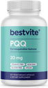 BESTVITE PQQ 20mg (Pyrroloquinoline Quinone) (120 Vegetarian Capsules) - No Stearates - Vegan - Non GMO - Gluten Free...