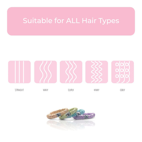 Soft Mulberry Silk Non Slip Colorful Scrunchies 4 Pack-Thin Elastic Ponytail Girls Hair Ties | Skinny Slim Srunchie for Thin & Thick Hair | No Cre...