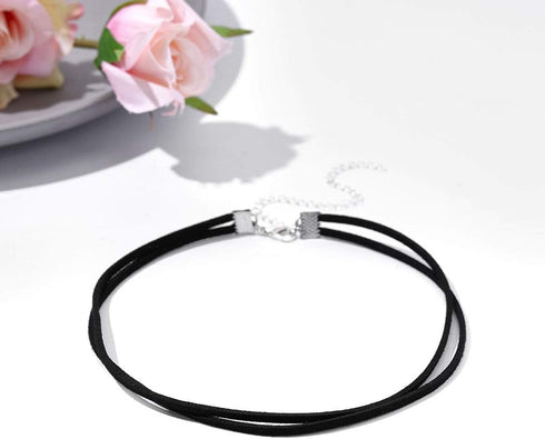 Zoestar Choker Necklace 2 Layered Black Velvet Collar Necklaces for Women...