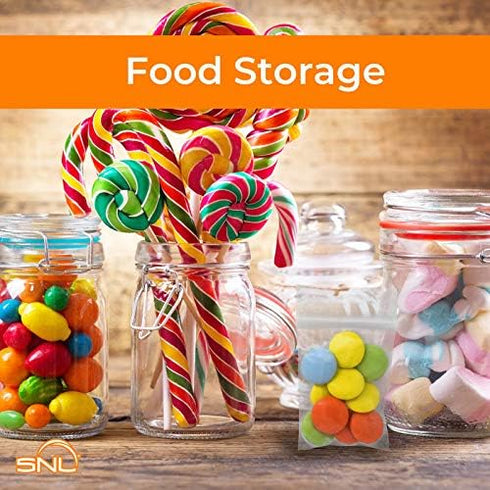 SNL Quality Zipper Lock Reclosable Clear Disposable Plastic Bags, Strong | 1.5" X 1.5" - 2 MIL - 100 Bags...