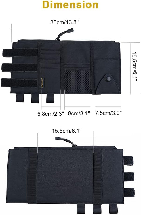 VIPERADE CHA4 Car Sun Visor Organizer, Truck & Auto Accessories Document Holder Sunglass Storage Pouch (Black)...