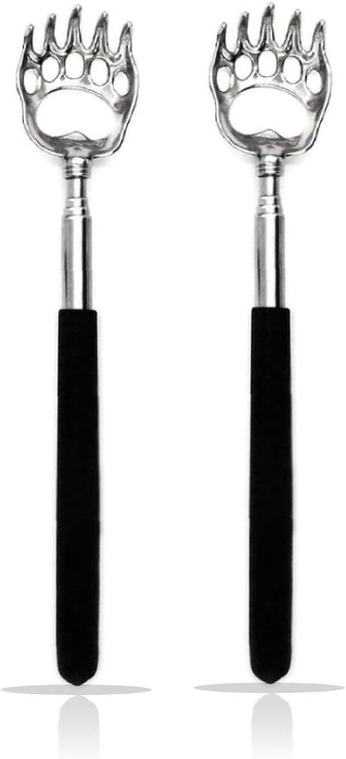 2PCS Back Scratchers, Bear Claw Shaped Scratcher Extendable Metal Retractable Telescopic Handle...