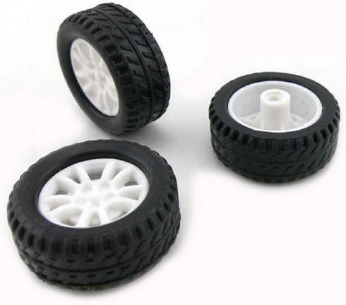 10pcs Toy Car Wheels 20mm Rubber Tire for 2mm Shaft DIY Model Accessories...