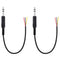 Fancasee 2 Pack Replacement 6.35mm Male Plug to Bare Wire Open End TRS 3 Pole Stereo 1/4" 6.35mm Plug Jack Connector Audio Cable for Microphone Sp...