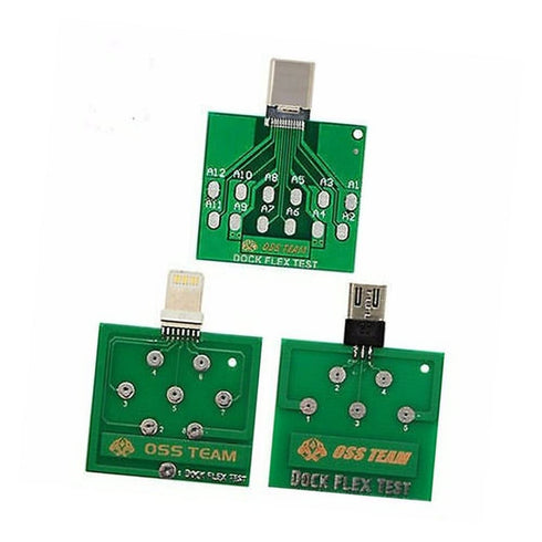 3Pcs/Set Mobile Phone Battery Power Charging Dock Flex Tester Repair Tool for Android Type C Testing Tool Set...