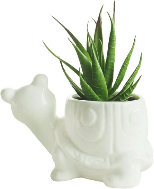 GeLive Tortoise Succulent Planter Turtle Plant Pot Animal Fun Vase Window Box Cute Home Decoration, 5 Inch, Indoor Outdoor...
