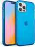 FELONY CASE - iPhone 13 Pro Max Neon Blue Clear Protective Case, TPU and Polycarbonate Shock-Absorbing Bright Cover - Crack Proof with a Gloss Fin...