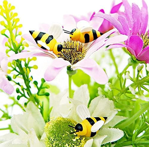 Lot of 12 Miniature Honeybee Craft Cute Bee Outdoor Patio Decor Fairy Garden Supplies Animal Figurine Furniture Dollhouse...