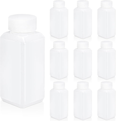 Plastic Container Lab Chemical Reagent Bottles 4oz Wide Mouth Liquid Solid Storage Bottles Sample Storage Container Sealing Bottle with Anti-theft...