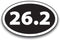 Magnet Me Up: 26.2 Marathon Inverted Black Oval Magnet Decal - 4x6 Inches, Heavy-Duty Automotive Magnet for Car, Truck, SUV & Other Surfaces - Run...