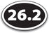 Magnet Me Up: 26.2 Marathon Inverted Black Oval Magnet Decal - 4x6 Inches, Heavy-Duty Automotive Magnet for Car, Truck, SUV & Other Surfaces - Run...