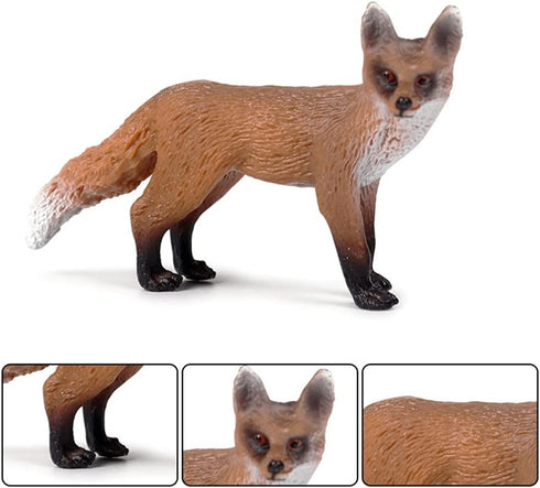 Toddmomy Fox Toy Figurine 3Pcs Animal Toys Plastic Fox Toys Wild Animal Figure Jungle Animal Fox Playset Cake Topper Fox Party Favors Educational ...
