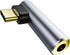 USB C to 3.5mm Audio Adapter, USB Type C to 3.5mm Female Headphone Jack Dongle Aux Adapter DAC Stereo HiFi Right Angle for iPhone 15 Pro Max/15 Pr...