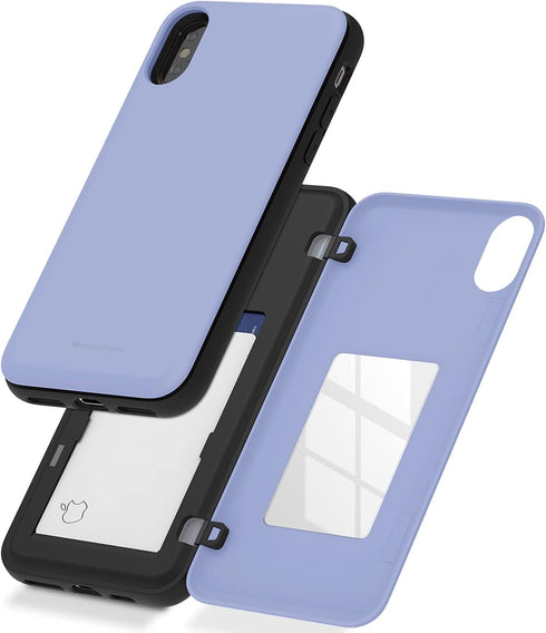 GOOSPERY Magnetic Secure Bumper Compatible with iPhone Xs/X, Card Holder Wallet Case, Easy Magnet Auto Closure Dual Layer Protection Sleek iPhone ...
