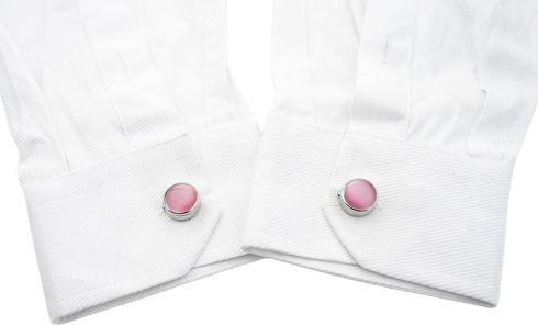 button covers for mens shirts button cover cufflinks cat eye button cover Ladies button covers (Silver-pink diameter 1.5cm)...