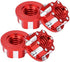 VGEBY 4pcs RC Hex Nuts, M4 Carving Hexagonal Nuts Aluminum Alloy RC Wheel Nuts Fit for D3 D4 1/10 RC Car(Red) Rc Hex Nut for Traxxas 1/10 17Mm Hex...