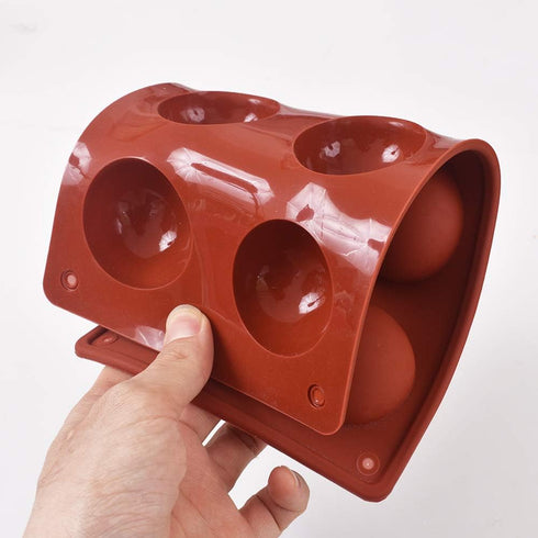 Newk 8 Holes Half Sphere Silicone Mold, 3 Packs 8-Cavity Half Sphere Mold for Hot Chocolate Bomb, Cakes, Jelly, Pudding, Dome Mousse...