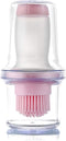 AKOAK 1 Pack Silicone Pressing Oil Bottle Brush with Lid Baking Sauce Bottle Salad Dressing Bottle Barbecue Sauce Brush Oil Pot Home Kitchen Oil B...